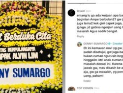 Kirim Karangan Bunga untuk Alvin Lim,Denny Sumargo Naik Pitam Dicecar Netizen,Donasi jadi Dalang