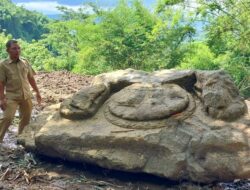 Batu Besar Diduga Bagian Arca Ditemukan di Lokasi Proyek Jalan Prambanan-Gunungkidul