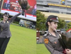 Pantas Eby Veronica Polwan Anggota Polda Jatim Viral,Lihat Parasnya Mirip Artis Korea Selatan