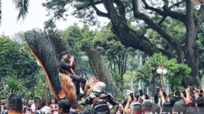 Atraksi Reog Ponorogo Meriahkan Syukuran Penetapan Warisan Budaya UNESCO