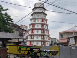 Penampakan Tugu Pagoda dan Gapura Chinatown di Bandar Lampung pada Januari 2025