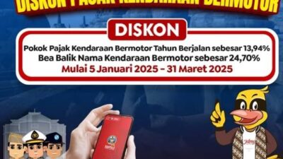 Mulai Januari 2025, 11 Provinsi Ini Serentak Berikan Diskon Pajak Kendaraan