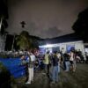 150 orang memadati Halaman DPW NasDem Riau untuk Nobar Pertandingan Indonesia VS China