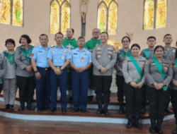 Polda Riau dan TNI Menggelar Misa Syukur untuk Memperingati Hari Bhayangkara ke-79