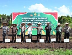 Polres dan Pemkab Bengkalis Menanam Jagung di Kampung Tangguh