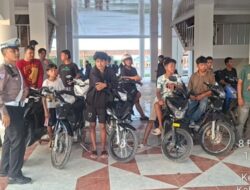 Polres Bengkalis Mengamankan 11 Sepeda Motor dalam Upaya Menertibkan Balap Liar di Batin Solapan