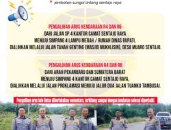 Dinas Perhubungan Kuansing Menerapkan Pengalihan Arus Lalu Lintas di Jembatan Sungai Lintang