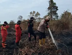 Polisi dan Tim Gabungan Berhasil Padamkan Karhutla di Rupat dengan Luas 10 Hektare