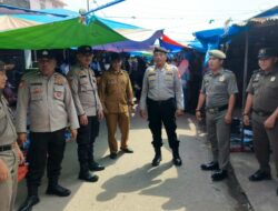 Polsek Tempuling dan Forkopincam Gelar KRYD, Sasar Premanisme di Pasar Sungai Salak