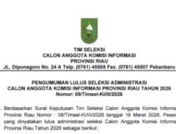 38 Calon Anggota KI Riau Siap Jalani Tes Potensi Setelah Lulus Administrasi