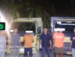 Polisi Menangkap Dua Pelaku yang Mencuri Buah Sawit dan Dua Truck