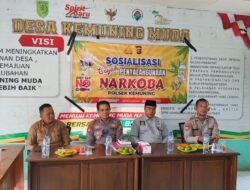Pemdes Kemuning Muda Membantu Sosialisasi Pencegahan Penyalahgunaan Narkoba oleh Anggota Kepolisian