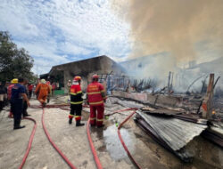Empat Kontrakan dan Bengkel di Marpoyan Damai Pekanbaru Terbakar, Beruntung Tak Ada Korban Jiwa