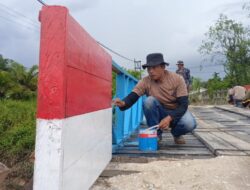 Polres Inhil Mempercepat Pembangunan Tahap II Gelombang 2 Jembatan Merah Putih, Beberapa Lokasi Sudah Rampung 100 Persen