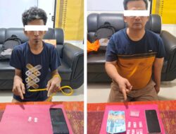 Polsek Mandau Menangkap Dua Pengedar Narkoba di Air Jamban dalam Operasi Grebek Malam