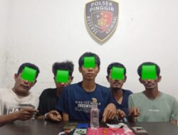 Polsek Pinggir Berhasil Menangkap Lima Pelaku Narkotika