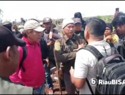 Ribuan Pohon Sawit Masyarakat Ditumbangkan dalam Konflik Lahan di Rengat Inhu