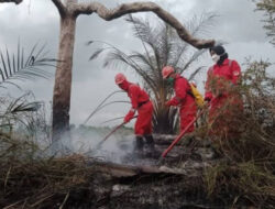 Heli Water Bombing Successfully Extinguishes Land Fires in Rohil and Pelalawan