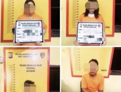 Polsek Tempuling Mengungkap Kasus Penyalahgunaan Narkotika Sabu, Empat Orang Ditangkap
